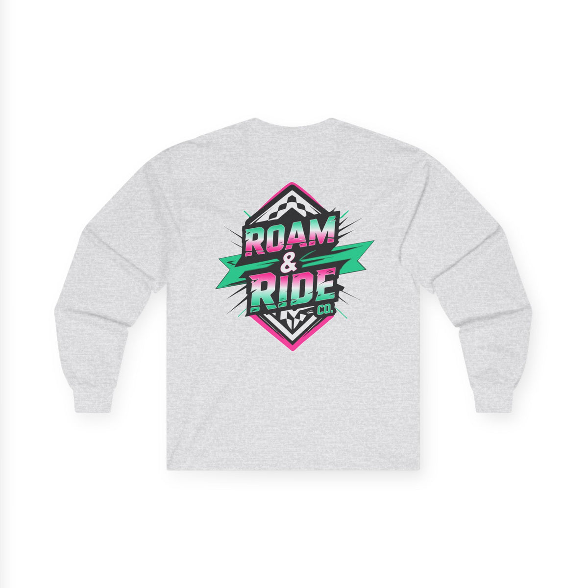 Roam & Ride Co. Teal Pink Logo - Unisex Long Sleeve T-Shirt