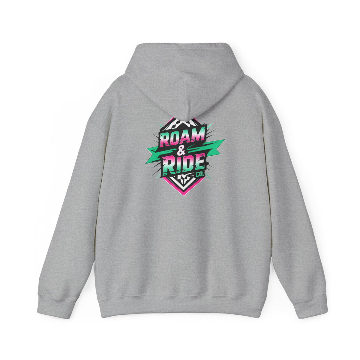 Roam & Ride Co. Teal Pink Logo - Unisex Heavy Blend Hoodie