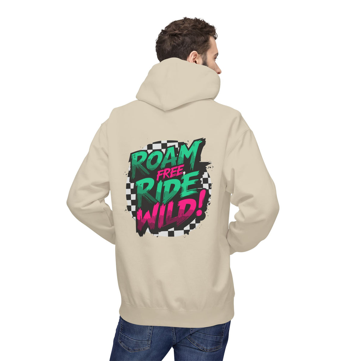 Roam Free, Ride Wild Logo - Unisex Fleece Hoodie