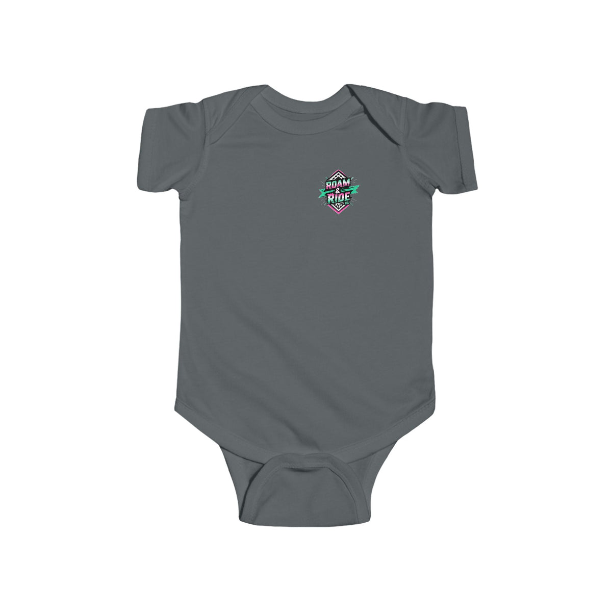 Roam & Ride Co. Grayscale Logo - Baby Onesie