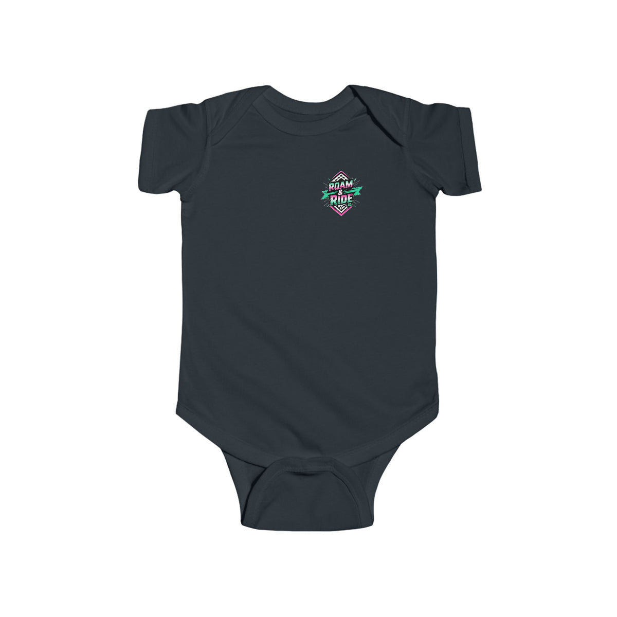 Roam & Ride Co. Grayscale Logo - Baby Onesie