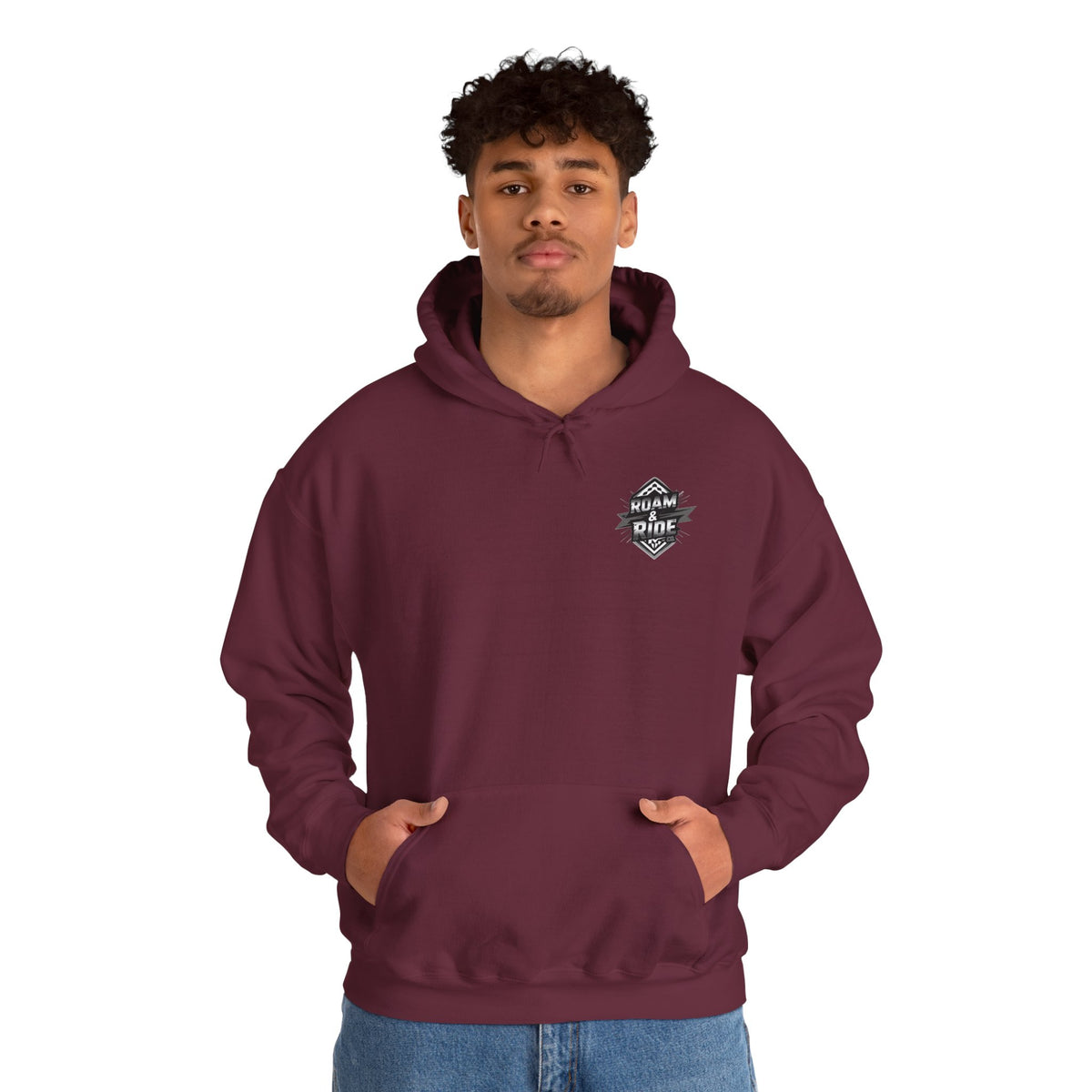 Roam & Ride Co. Grayscale Logo - Unisex Heavy Blend Hoodie