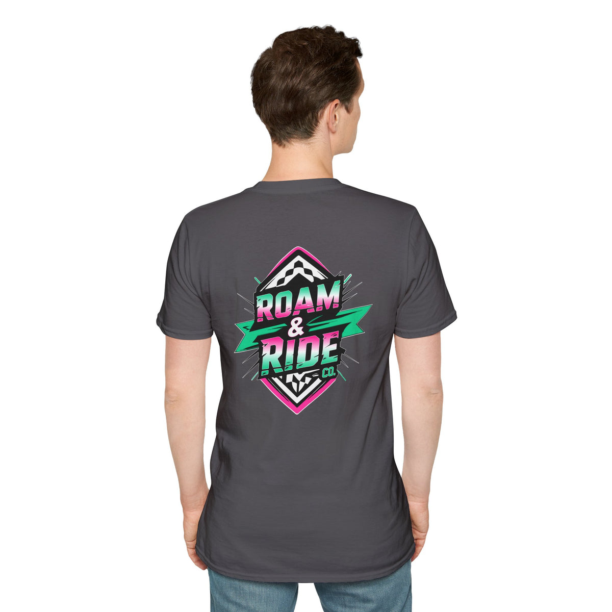 Roam & Ride Co. Teal Pink Logo - Unisex T Shirt