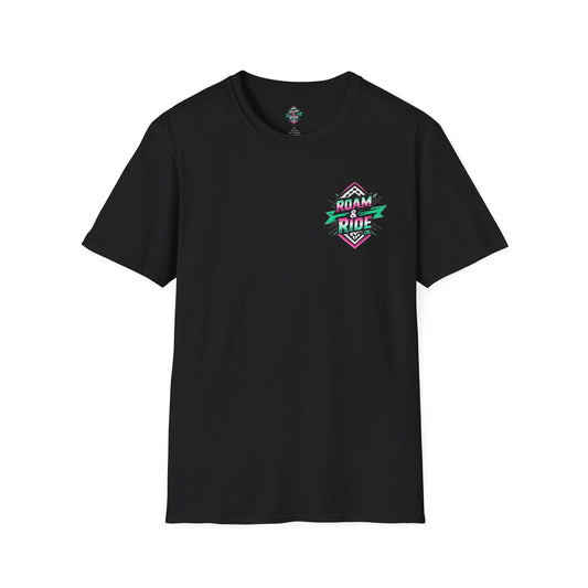 Roam & Ride Co. Teal Pink Logo - Unisex T Shirt