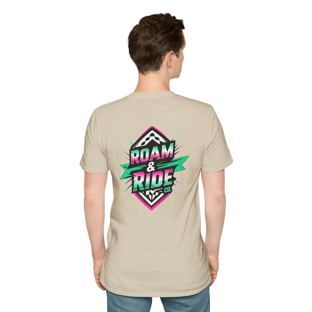 Roam & Ride Co. Teal Pink Logo - Unisex T Shirt