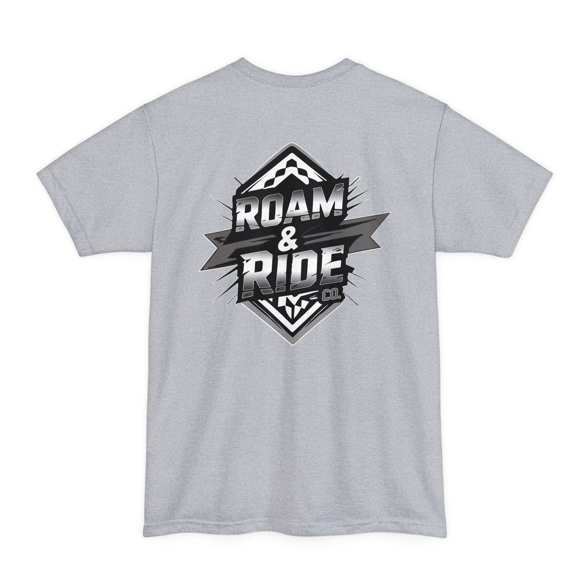 Roam & Ride Co. Grayscale Logo - Big & Tall T-Shirt