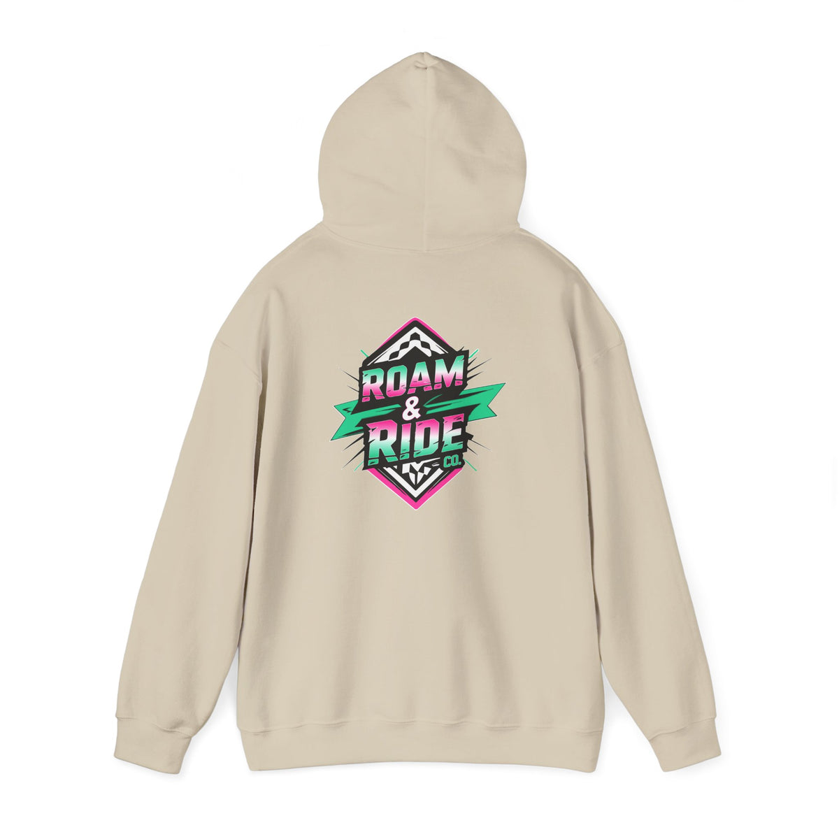 Roam & Ride Co. Teal Pink Logo - Unisex Heavy Blend Hoodie