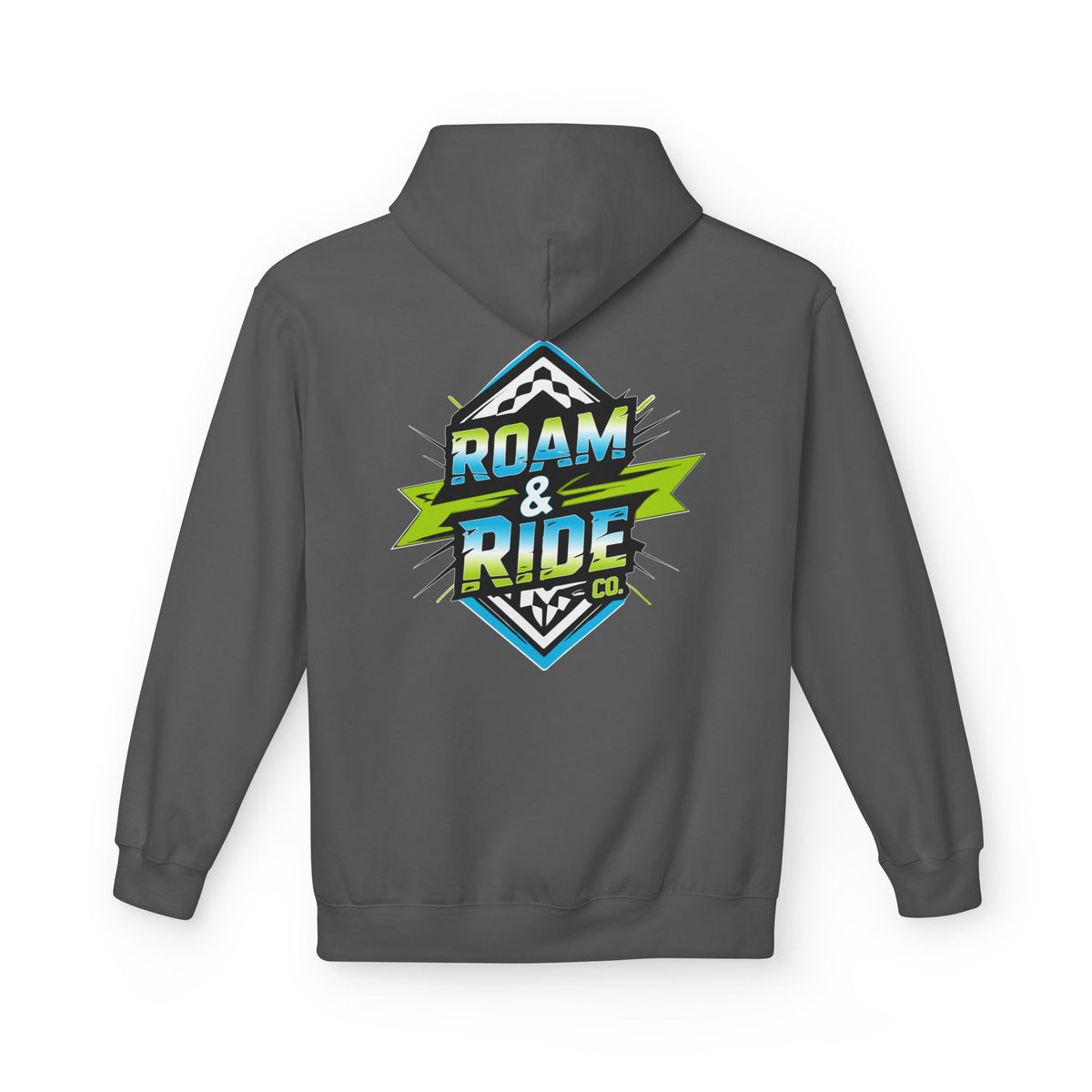 Roam & Ride Co. Blue Green Logo - Unisex Fleece Hoodie