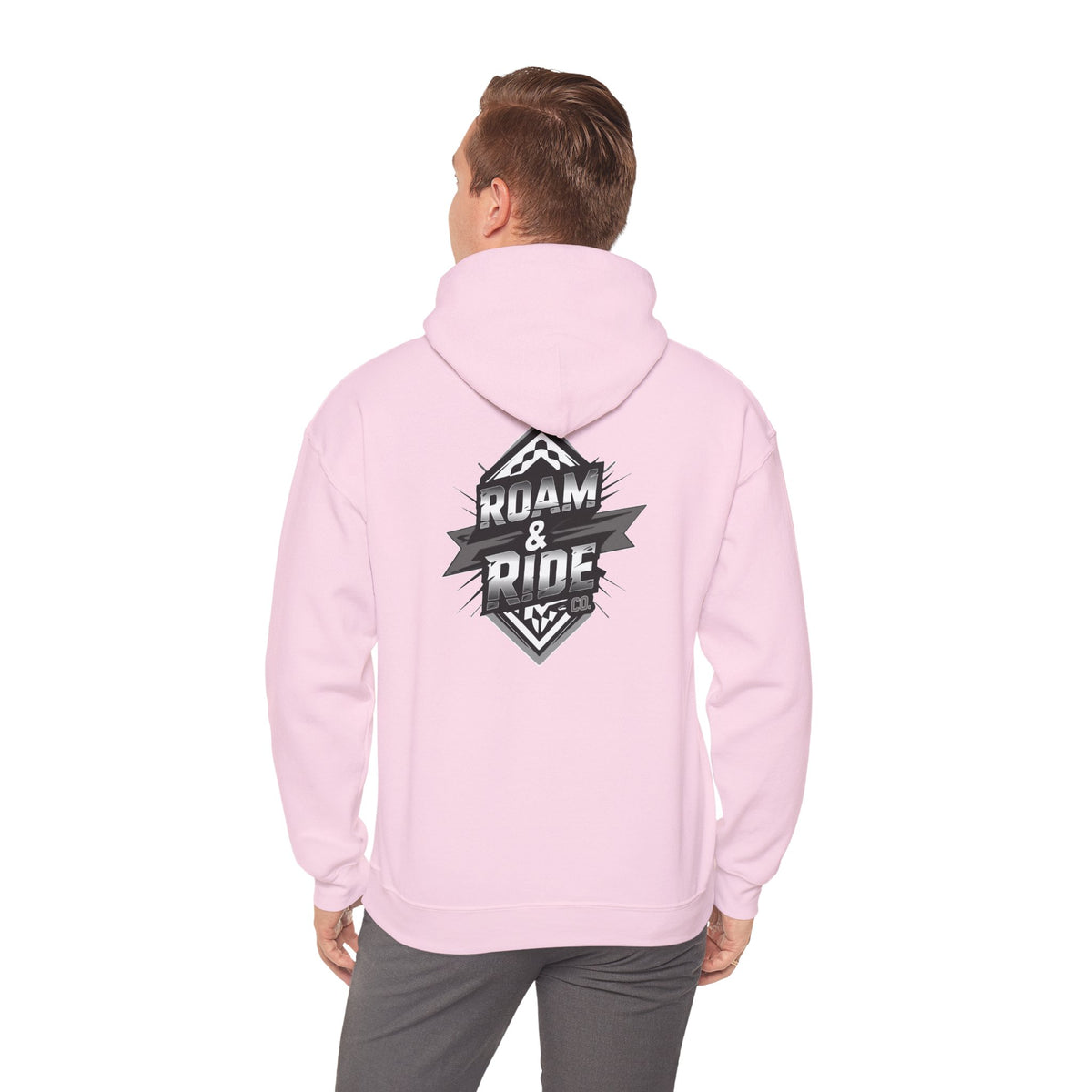 Roam & Ride Co. Grayscale Logo - Unisex Heavy Blend Hoodie