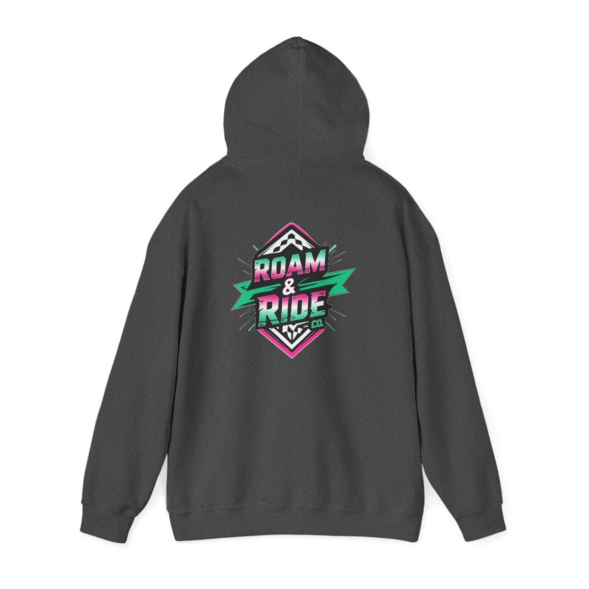 Roam & Ride Co. Teal Pink Logo - Unisex Heavy Blend Hoodie