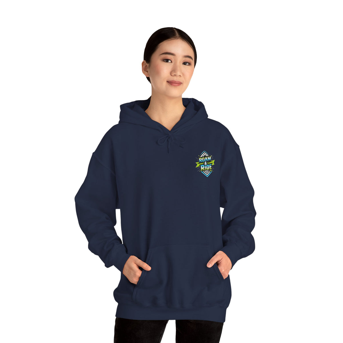 Roam & Ride Co. Blue Green Logo - Unisex Heavy Blend Hoodie