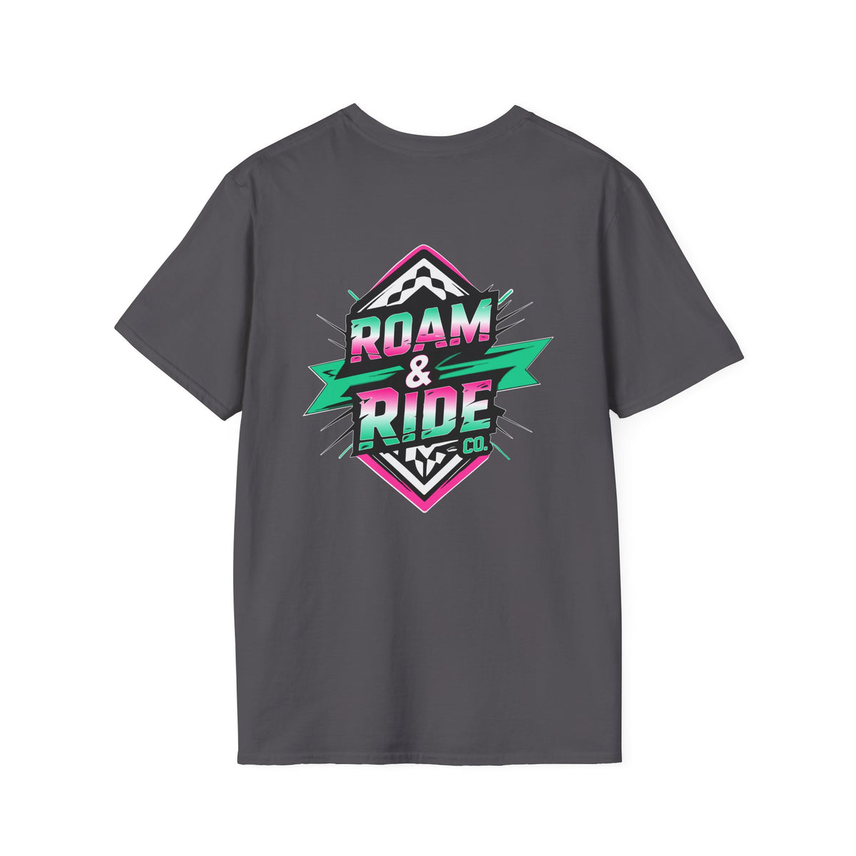 Roam & Ride Co. Teal Pink Logo - Unisex T Shirt