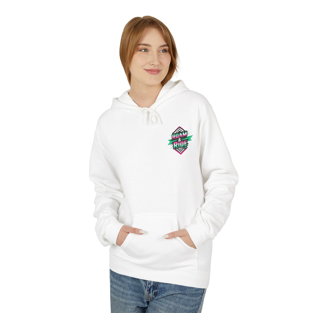 Roam Free, Ride Wild Logo - Unisex Fleece Hoodie