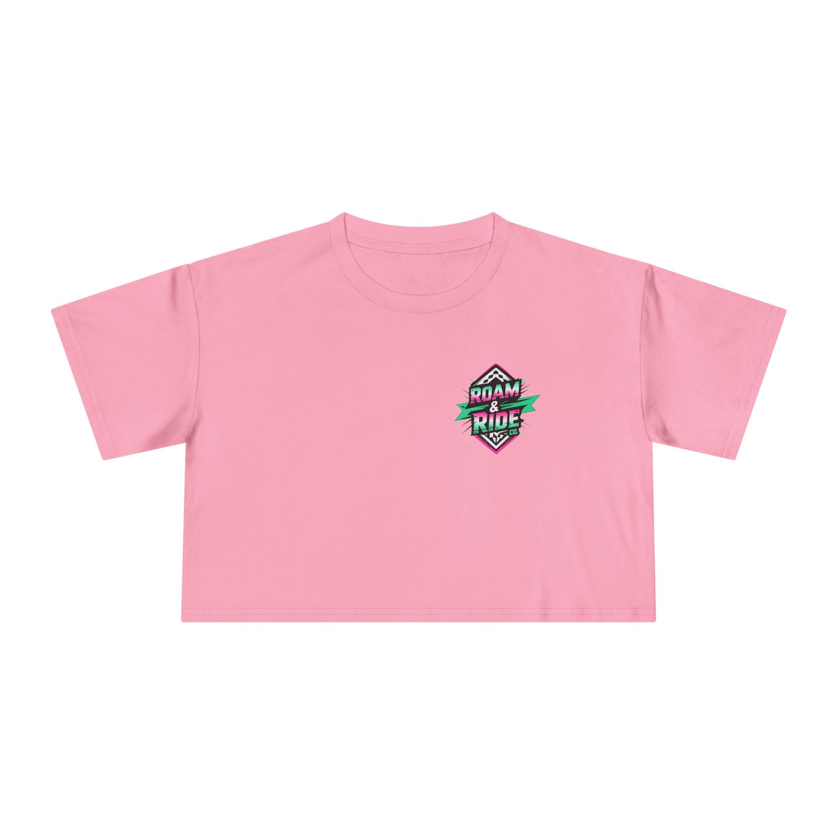 Roam Free, Ride Wild Logo - Women's Crop T-Shirt