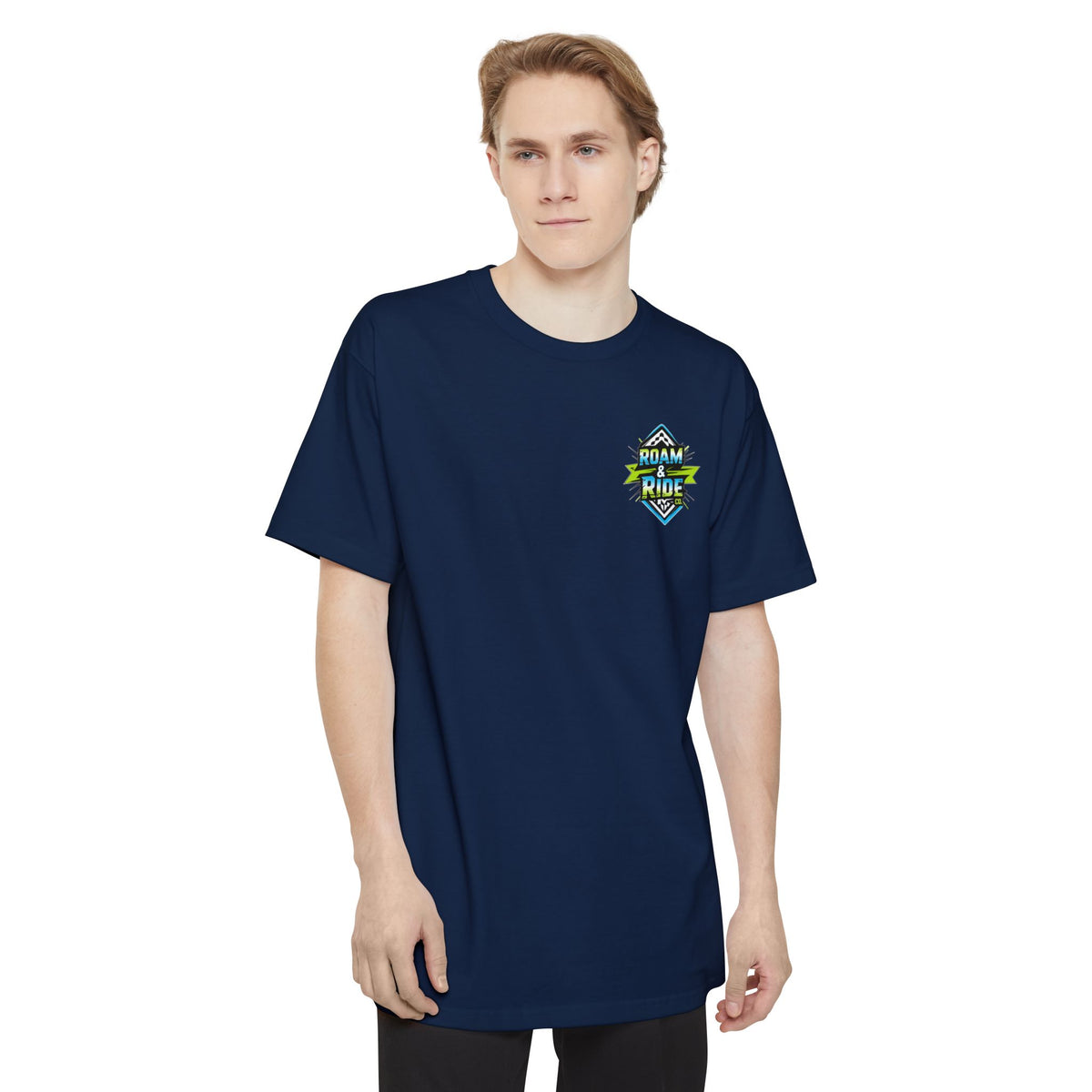 Roam & Ride Co. Blue Green Logo - Big & Tall T-Shirt