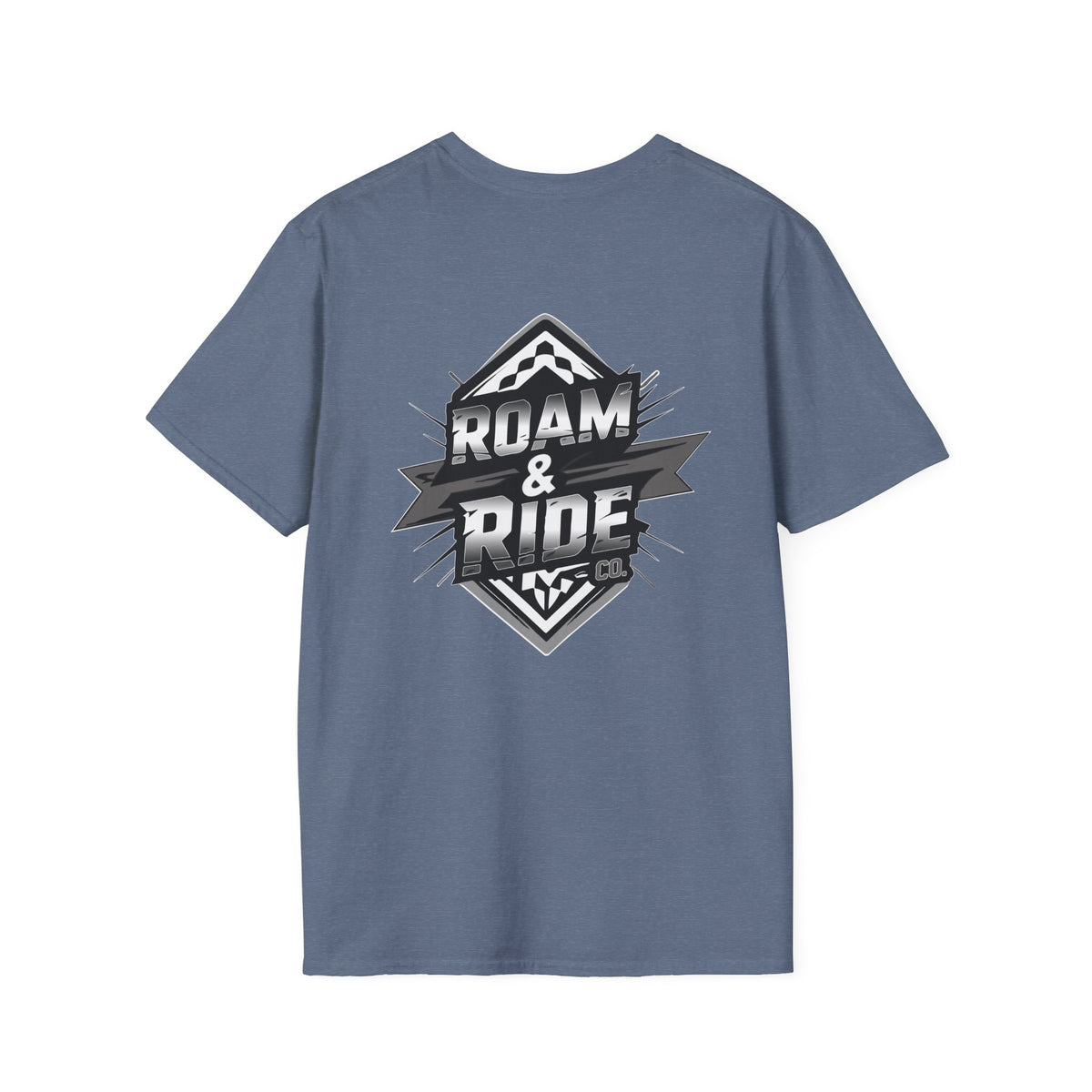 Roam & Ride Co. Grayscale Logo - Unisex T-Shirt