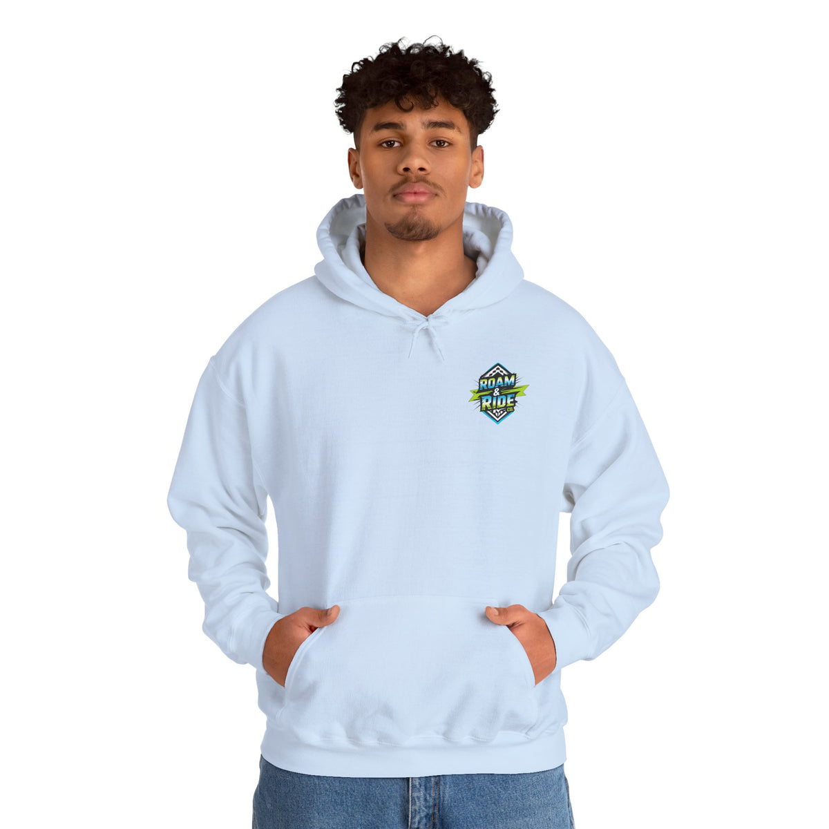 Roam & Ride Co. Blue Green Logo - Unisex Heavy Blend Hoodie