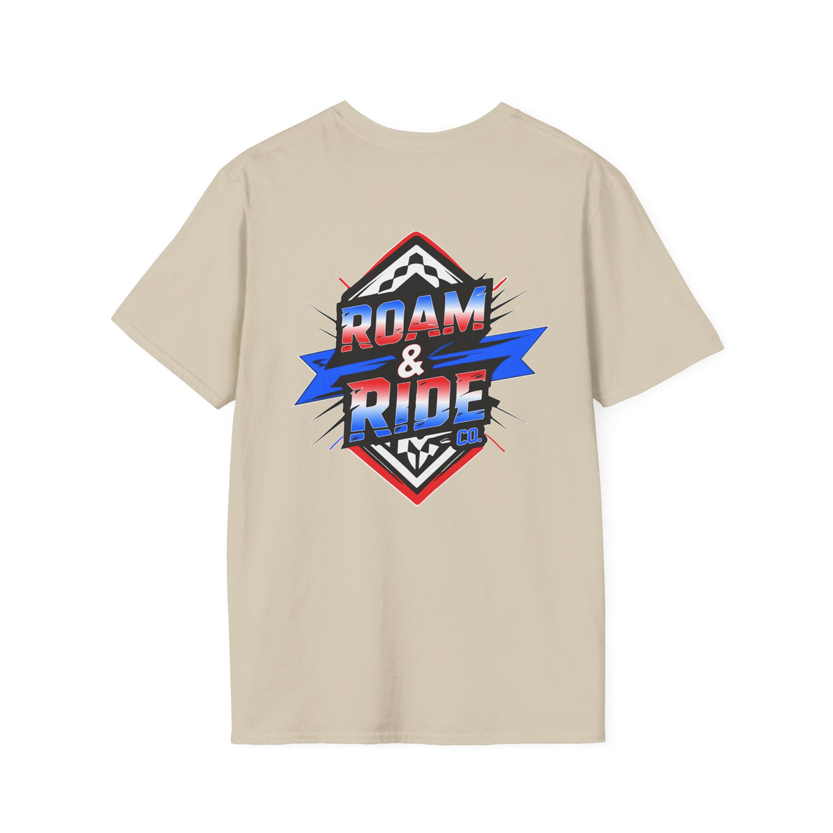 Roam & Ride Co. Red White and Blue Logo - Unisex T-Shirt