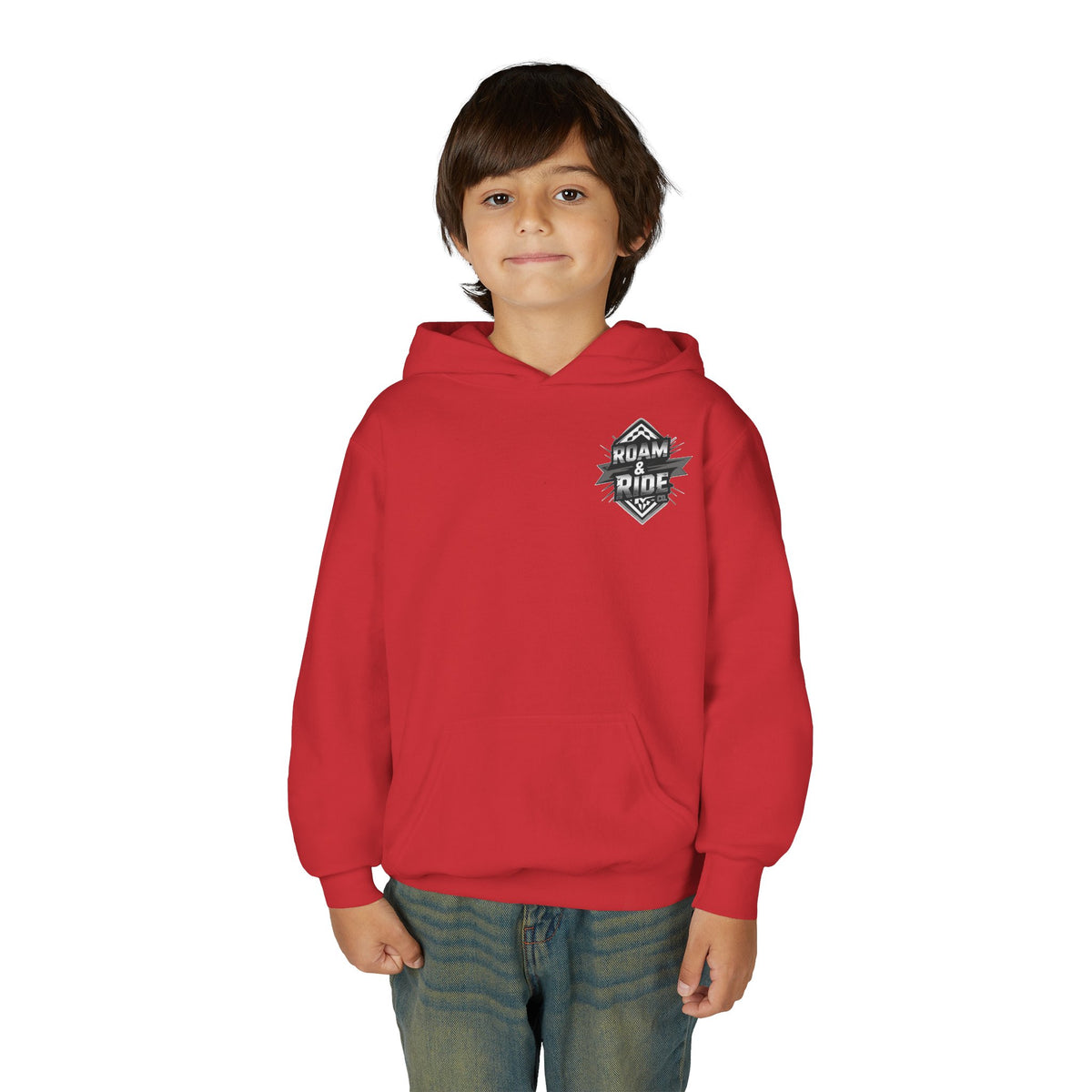 Roam & Ride Co. Grayscale Logo - Youth Hoodie