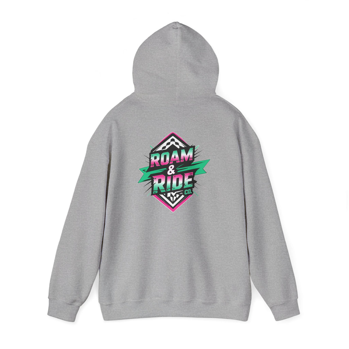 Roam & Ride Co. Teal Pink Logo - Unisex Heavy Blend Hoodie