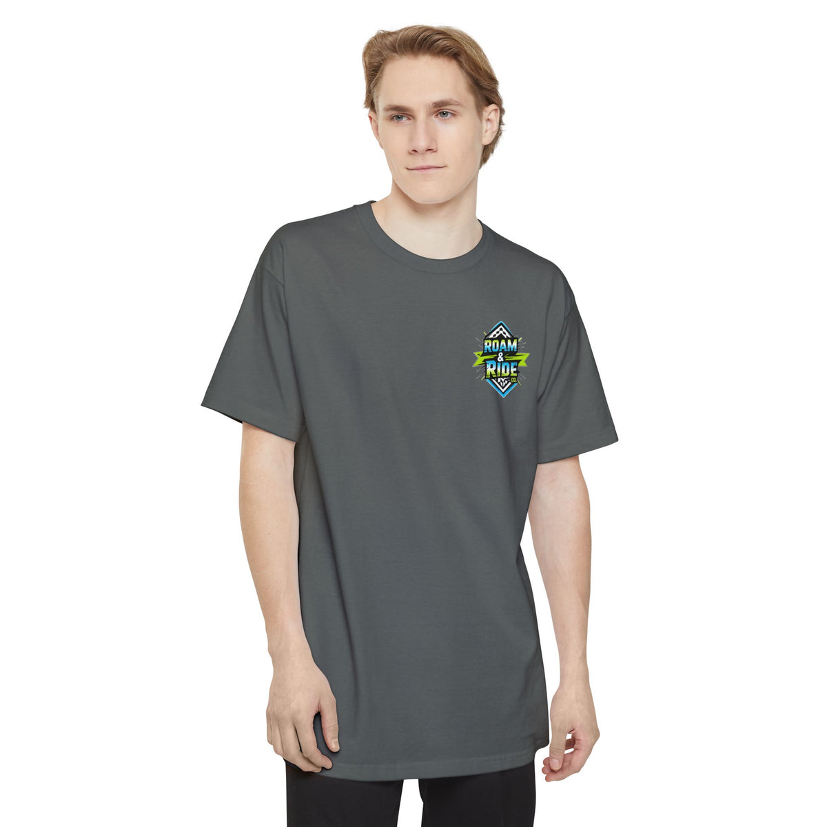 Roam & Ride Co. Blue Green Logo - Big & Tall T-Shirt