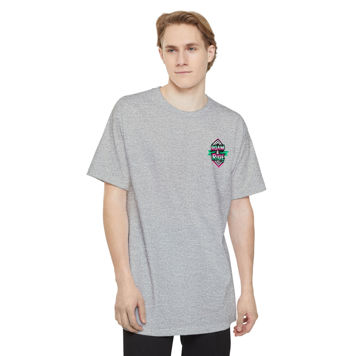 Roam & Ride Co. Teal Pink Logo - Big & Tall T-Shirt