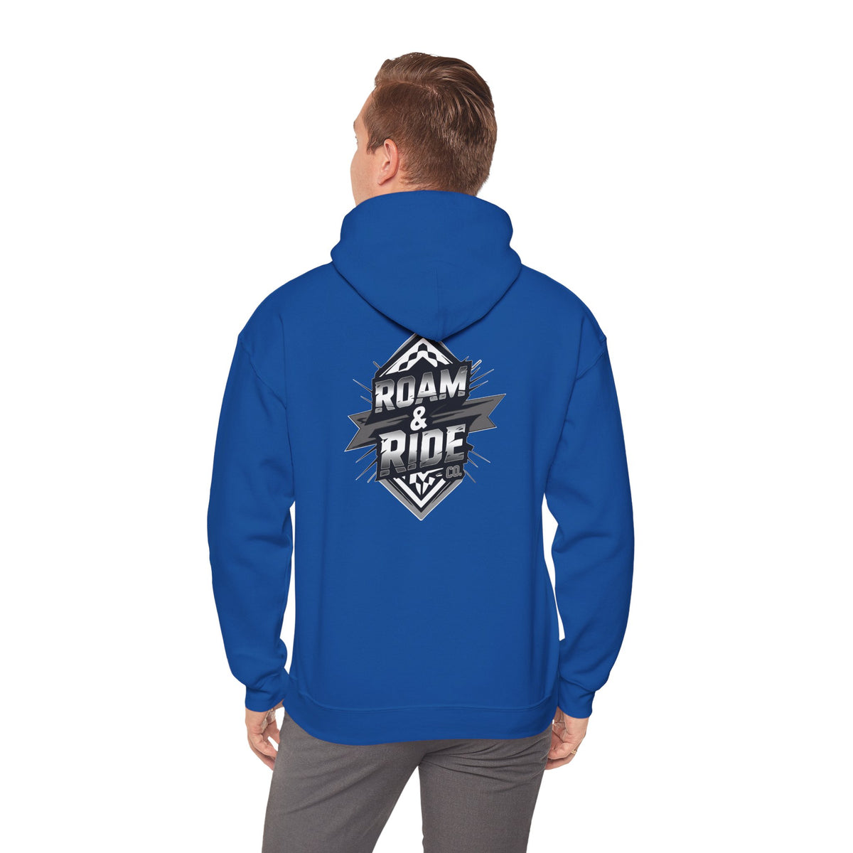 Roam & Ride Co. Grayscale Logo - Unisex Heavy Blend Hoodie