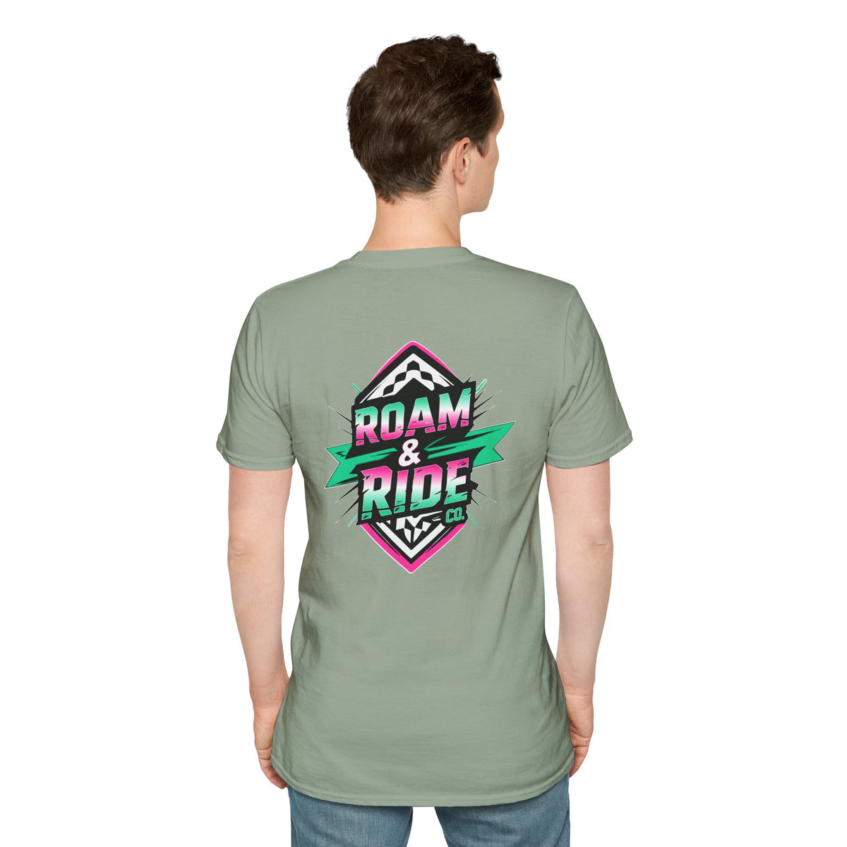 Roam & Ride Co. Teal Pink Logo - Unisex T Shirt