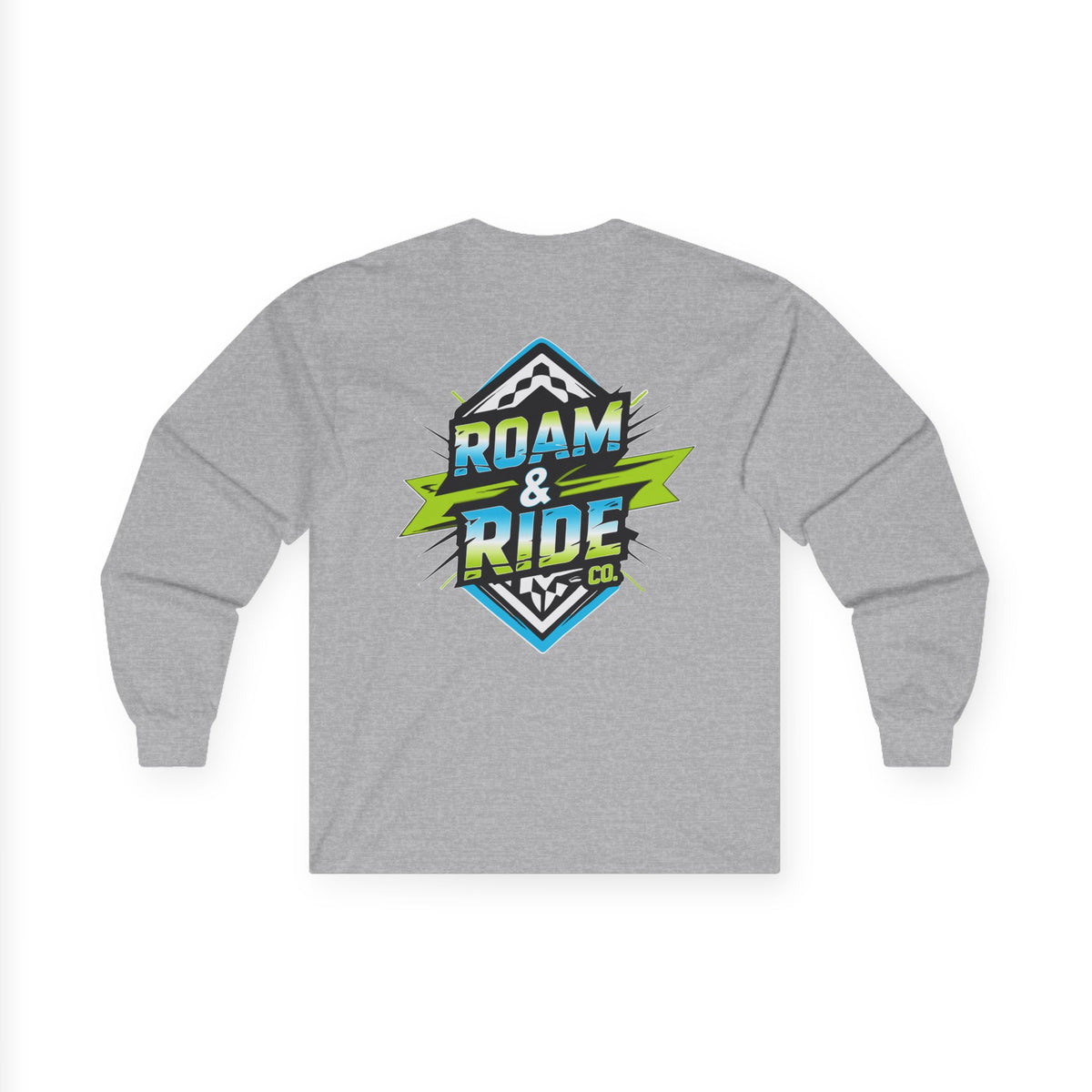 Roam & Ride Co. Blue Green Logo - Unisex Long Sleeve T-Shirt