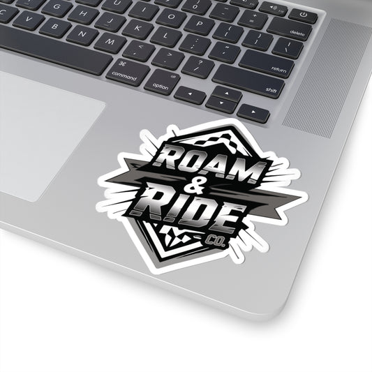 Roam & Ride Co. Grayscale Logo - Stickers
