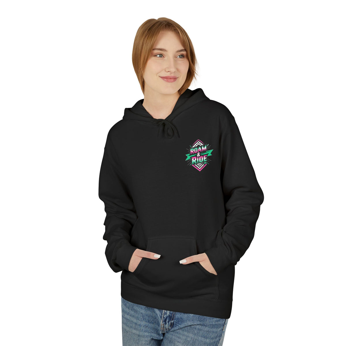 Roam Free, Ride Wild Logo - Unisex Fleece Hoodie