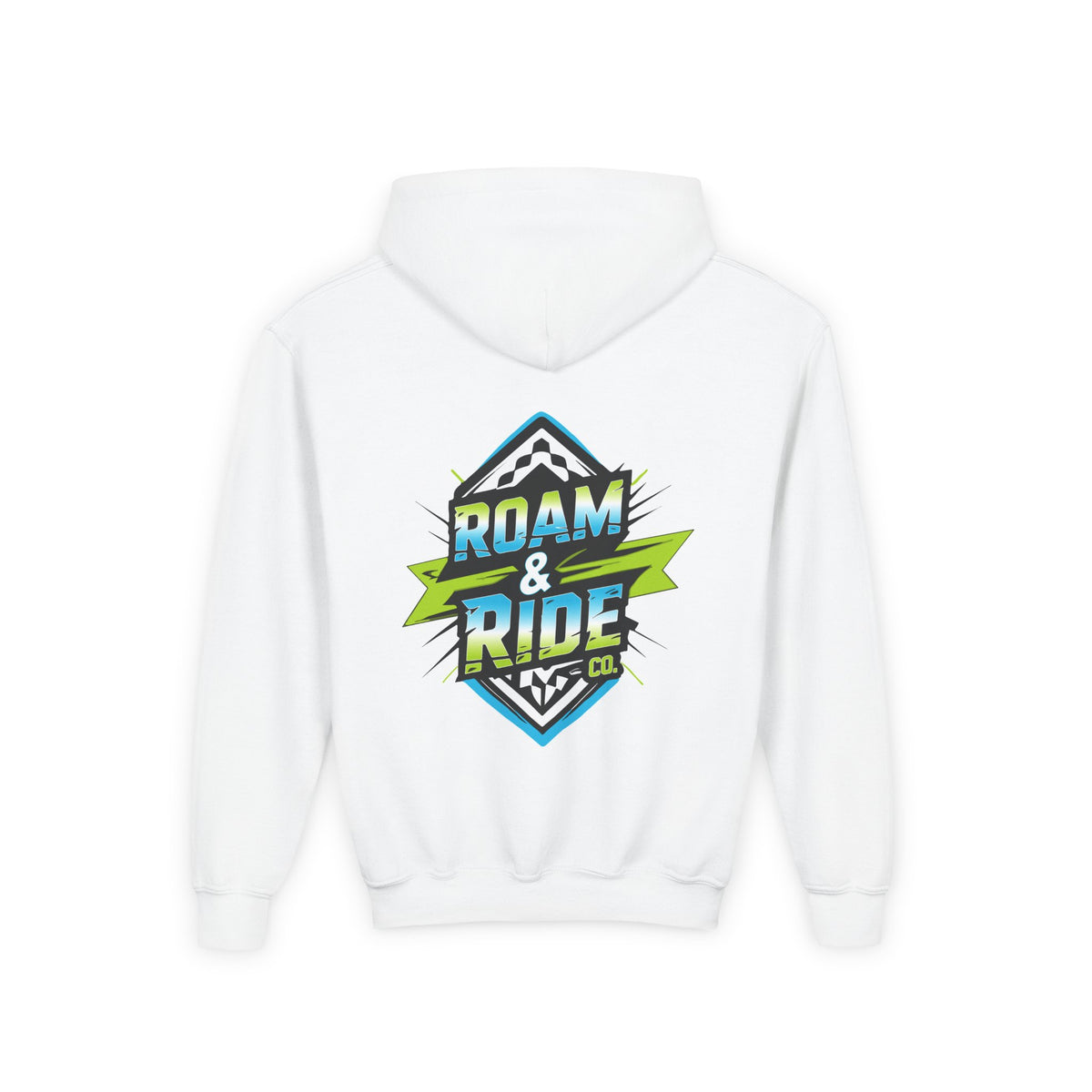 Roam & Ride Co. Blue Green Logo - Youth Hoodie
