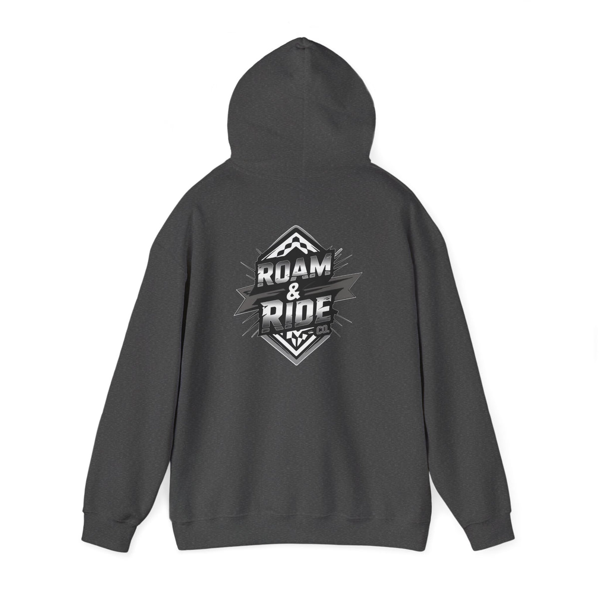 Roam & Ride Co. Grayscale Logo - Unisex Heavy Blend Hoodie