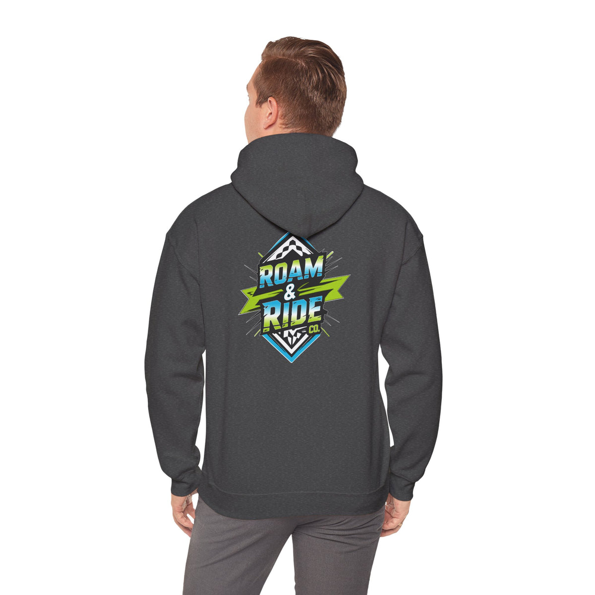 Roam & Ride Co. Blue Green Logo - Unisex Heavy Blend Hoodie