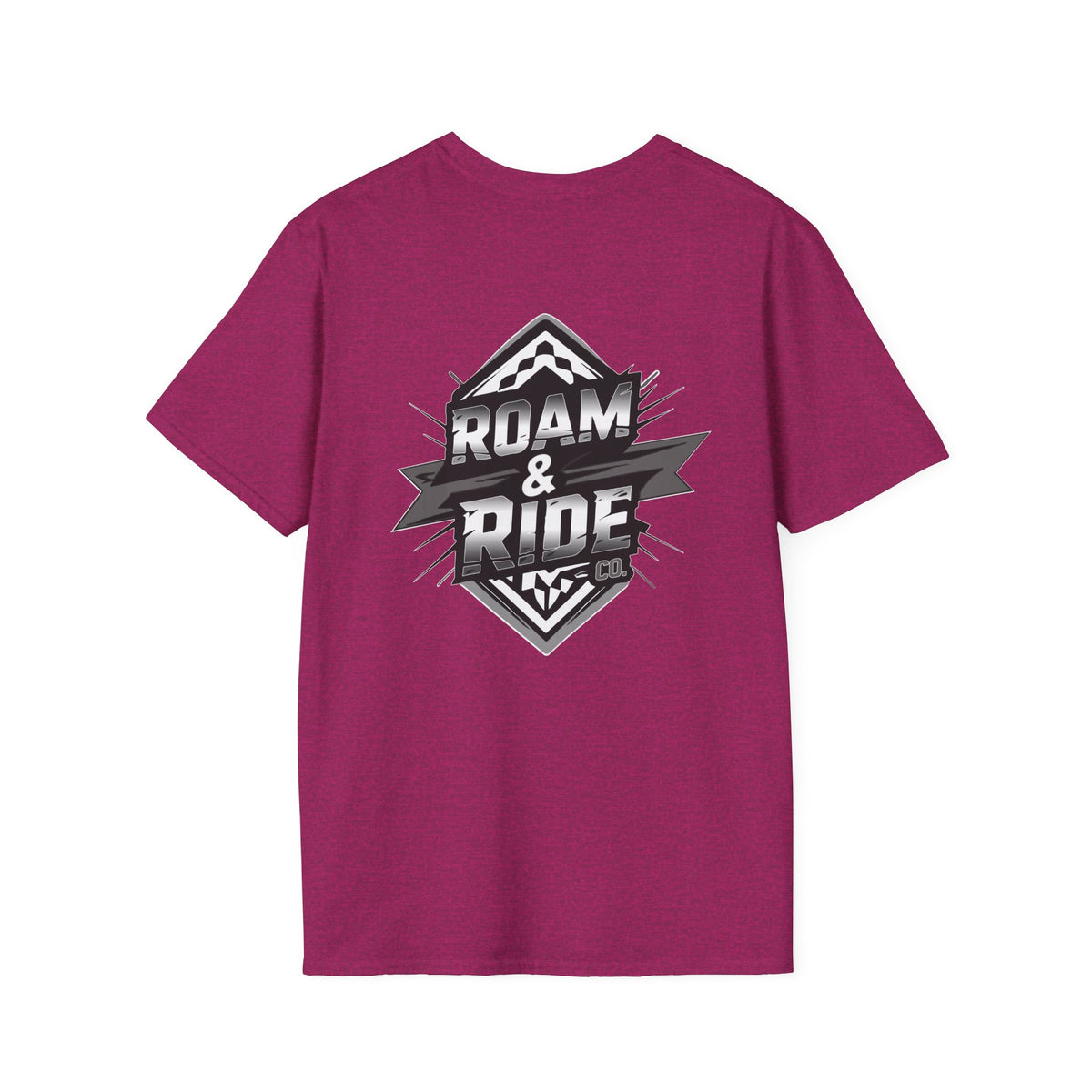 Roam & Ride Co. Grayscale Logo - Unisex T-Shirt