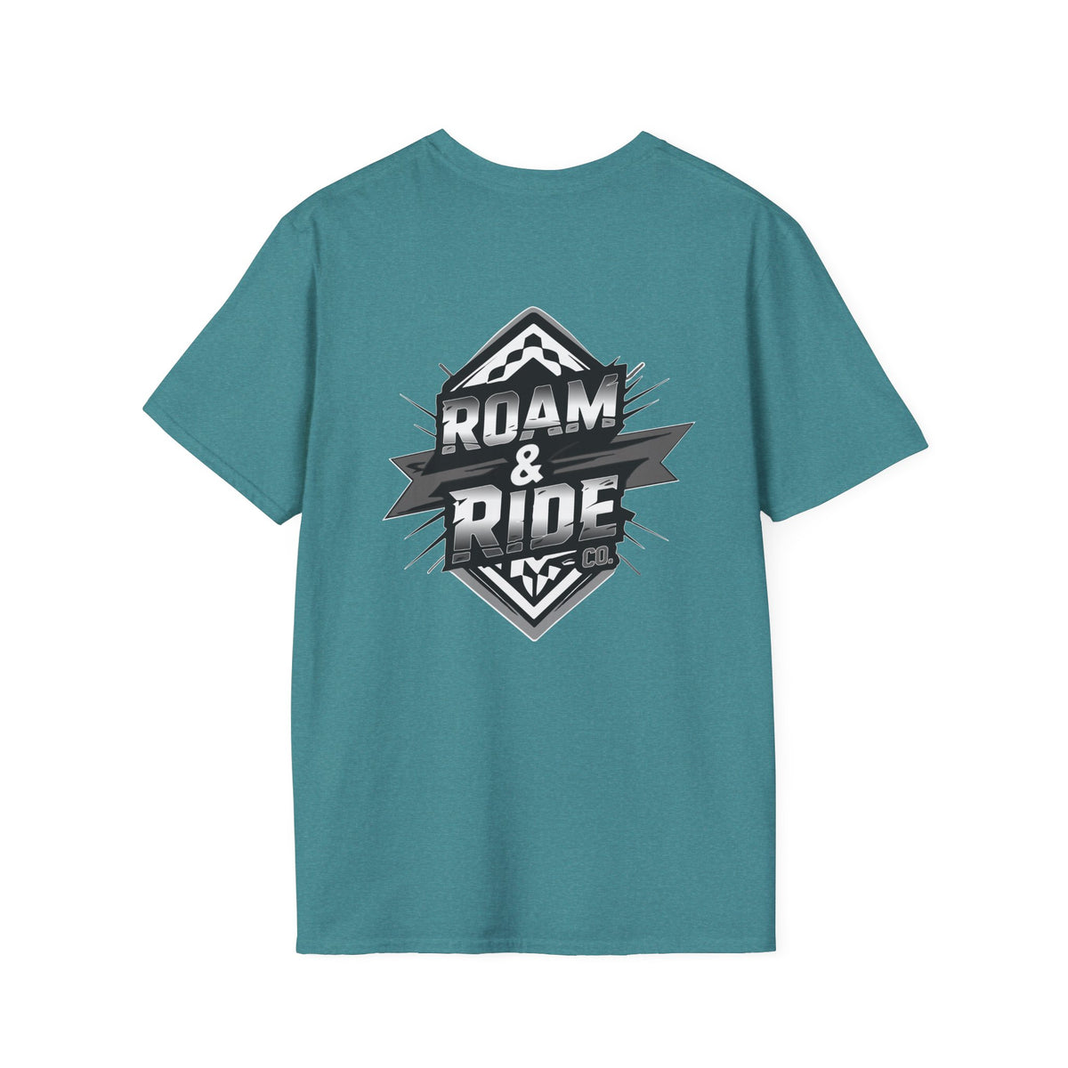 Roam & Ride Co. Grayscale Logo - Unisex T-Shirt