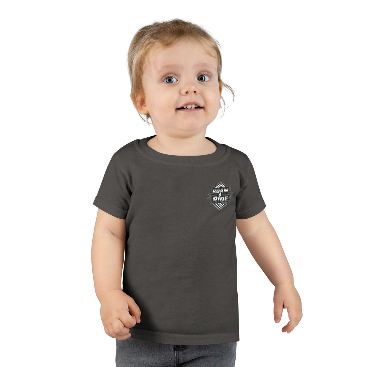 Roam & Ride Co. Grayscale Logo - Toddler T-Shirt