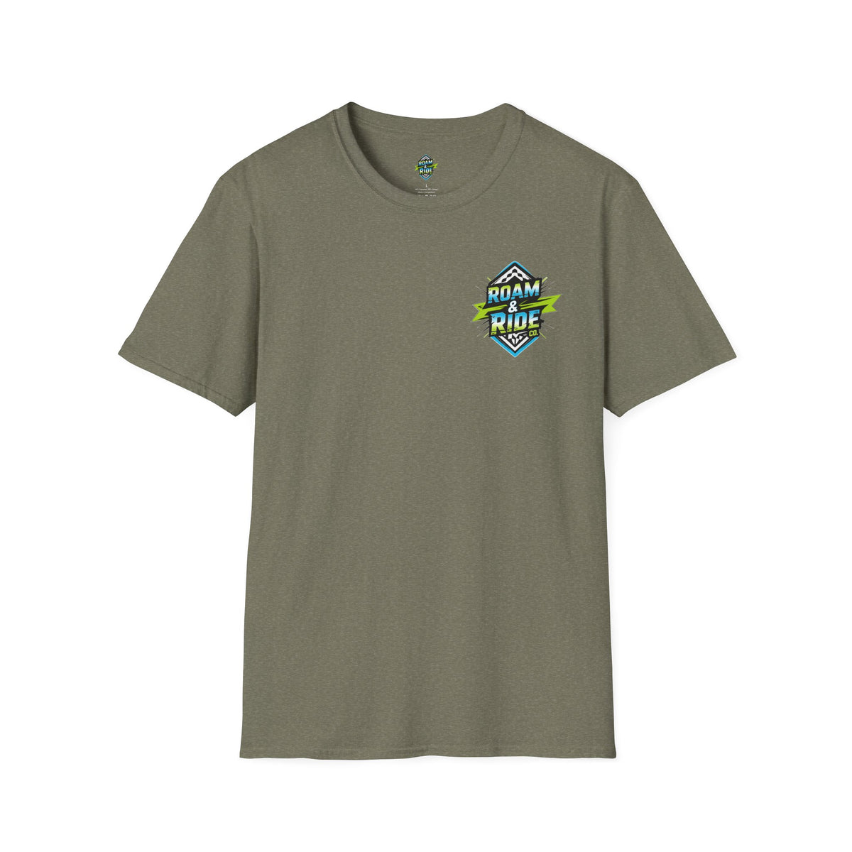Roam & Ride Co. Blue Green Logo - Unisex T-Shirt