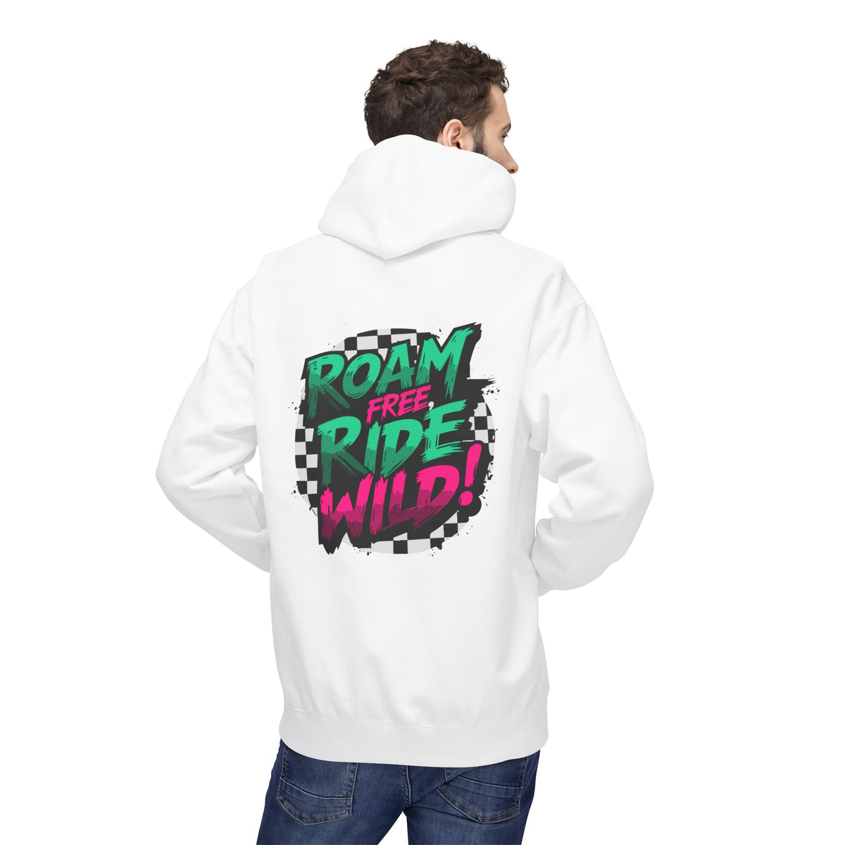 Roam Free, Ride Wild Logo - Unisex Fleece Hoodie