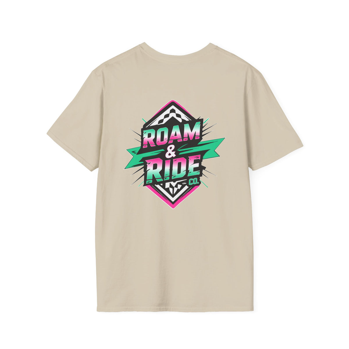 Roam & Ride Co. Teal Pink Logo - Unisex T Shirt
