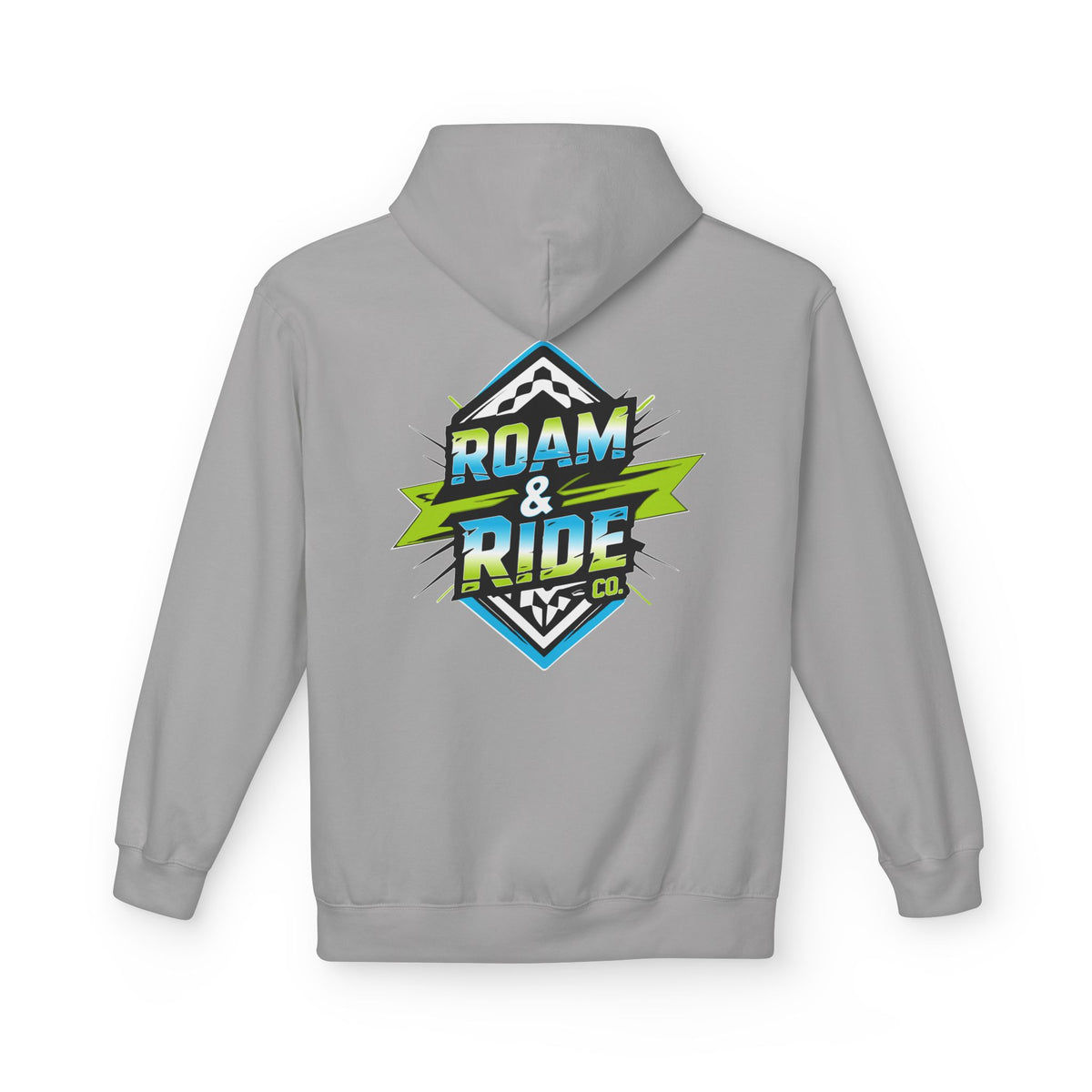 Roam & Ride Co. Blue Green Logo - Unisex Fleece Hoodie