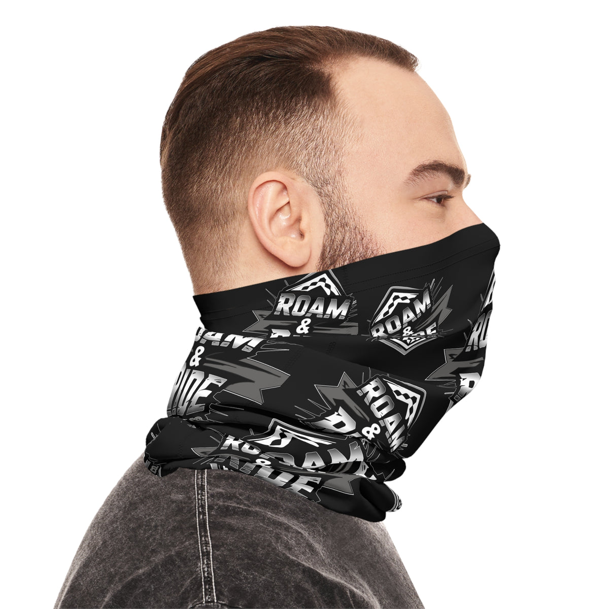 Roam & Ride Co. Grayscale Logo - Neck Gaiter