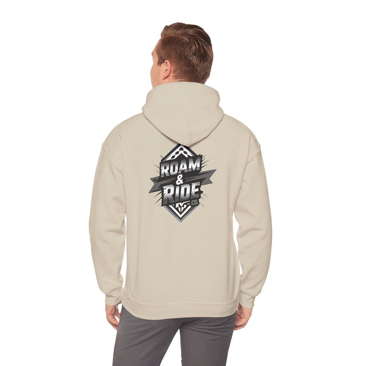 Roam & Ride Co. Grayscale Logo - Unisex Heavy Blend Hoodie