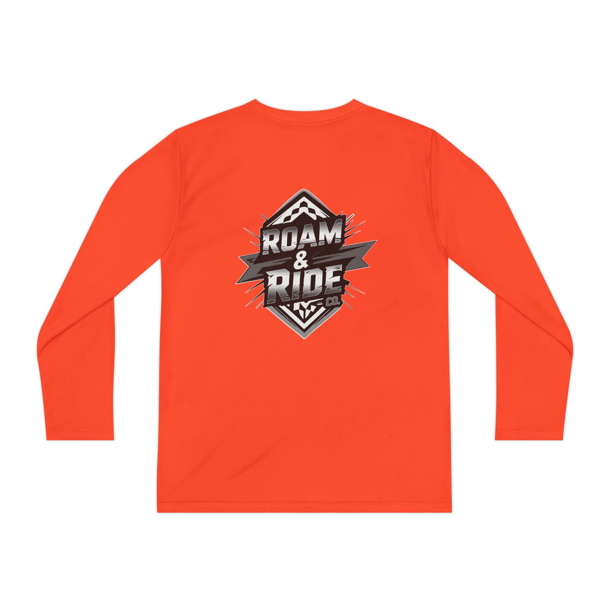 Roam & Ride Co. Grayscale Logo - Youth Long Sleeve T-Shirt