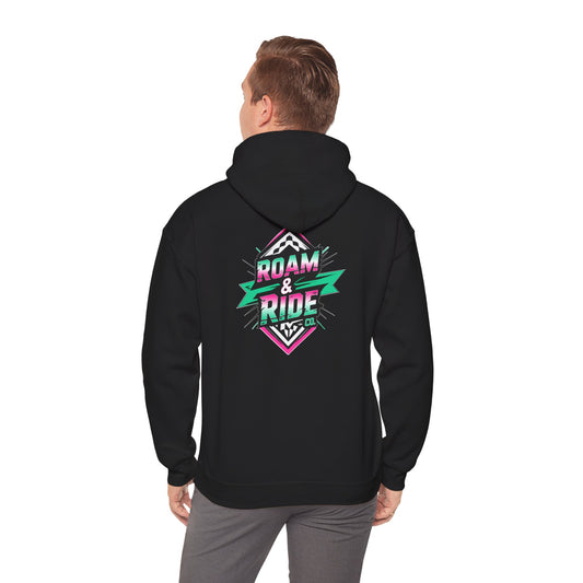 Roam & Ride Co. Teal Pink Logo - Unisex Heavy Blend Hoodie