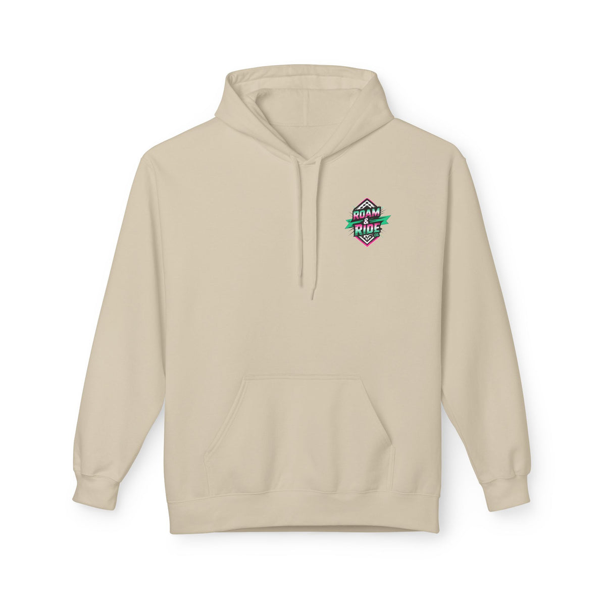 Roam & Ride Co. Teal Pink Logo - Unisex Fleece Hoodie
