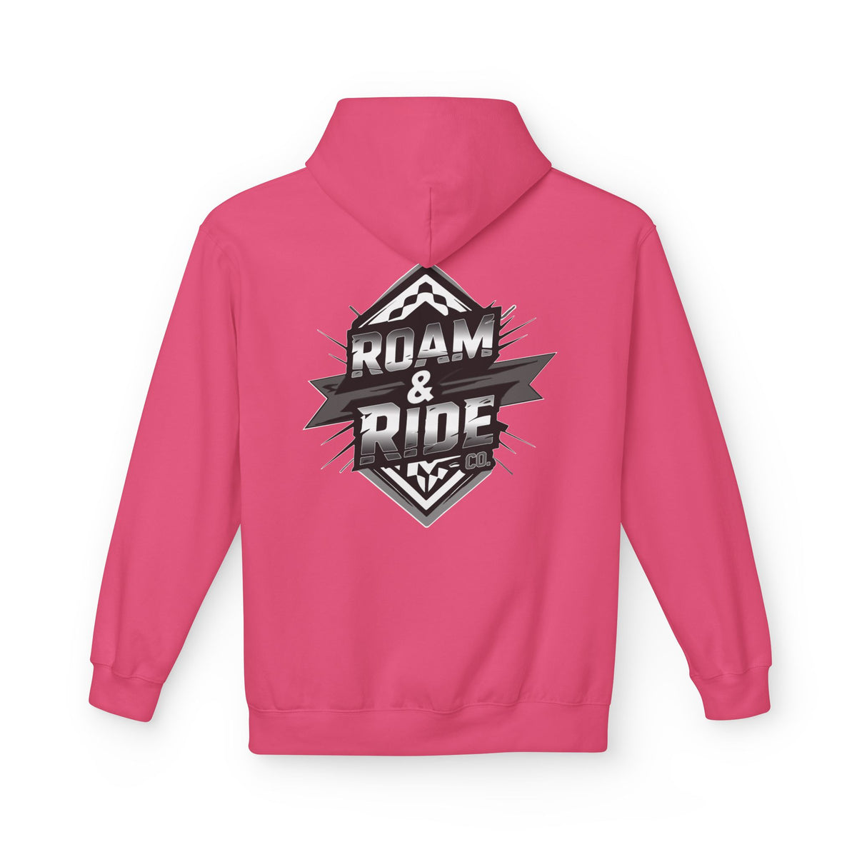 Roam & Ride Co. Grayscale Logo - Unisex Fleece Hoodie