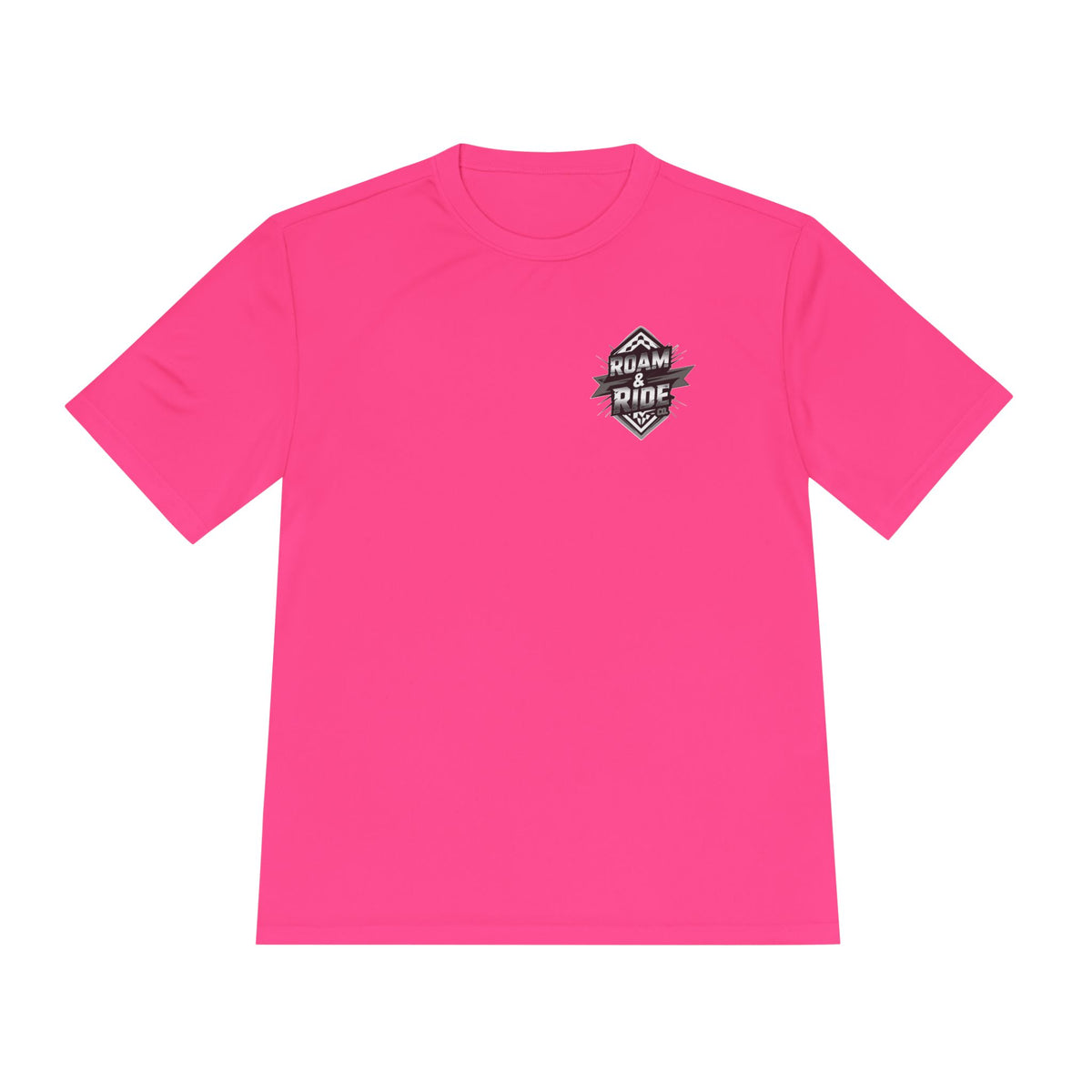 Roam & Ride Co. Grayscale Logo - Unisex Moisture Wicking T-Shirt