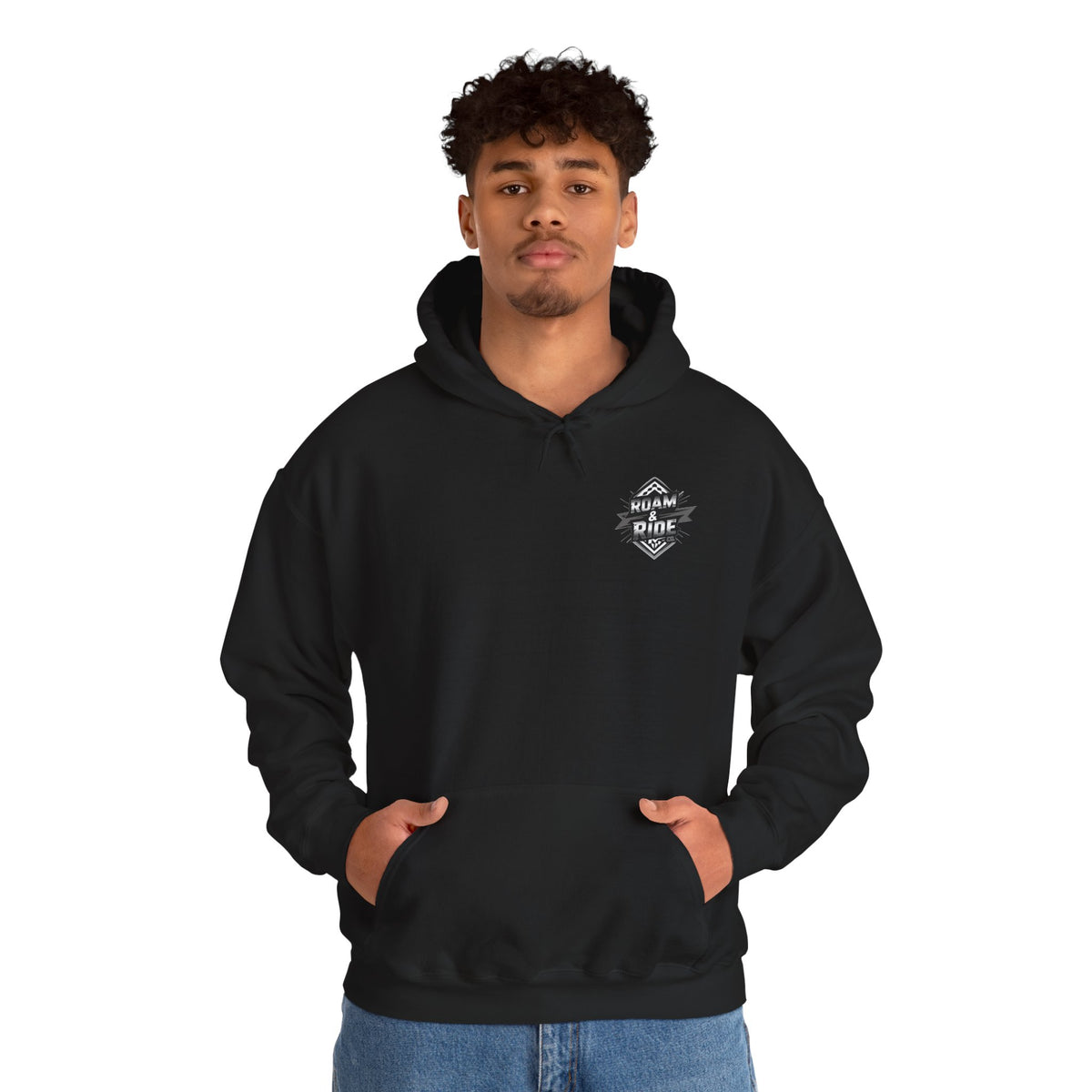 Roam & Ride Co. Grayscale Logo - Unisex Heavy Blend Hoodie