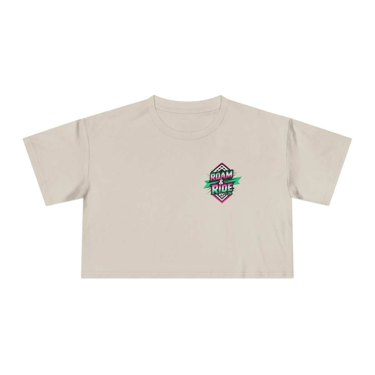 Roam Free, Ride Wild Logo - Women's Crop T-Shirt